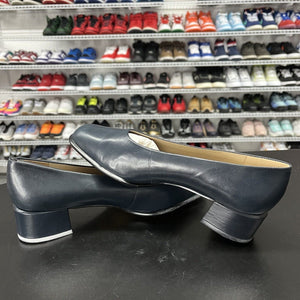 Easy Spirit Women's Leather Slip-On Heel Escoral Shoe Navy Size 7 M - Hype Stew Sneakers Detroit