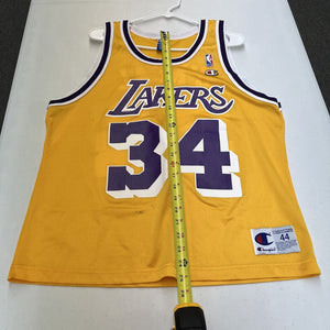 Vintage 90s Shaquille O'Neal #34 Los Angeles Lakers Champion Jersey Mens Size 44