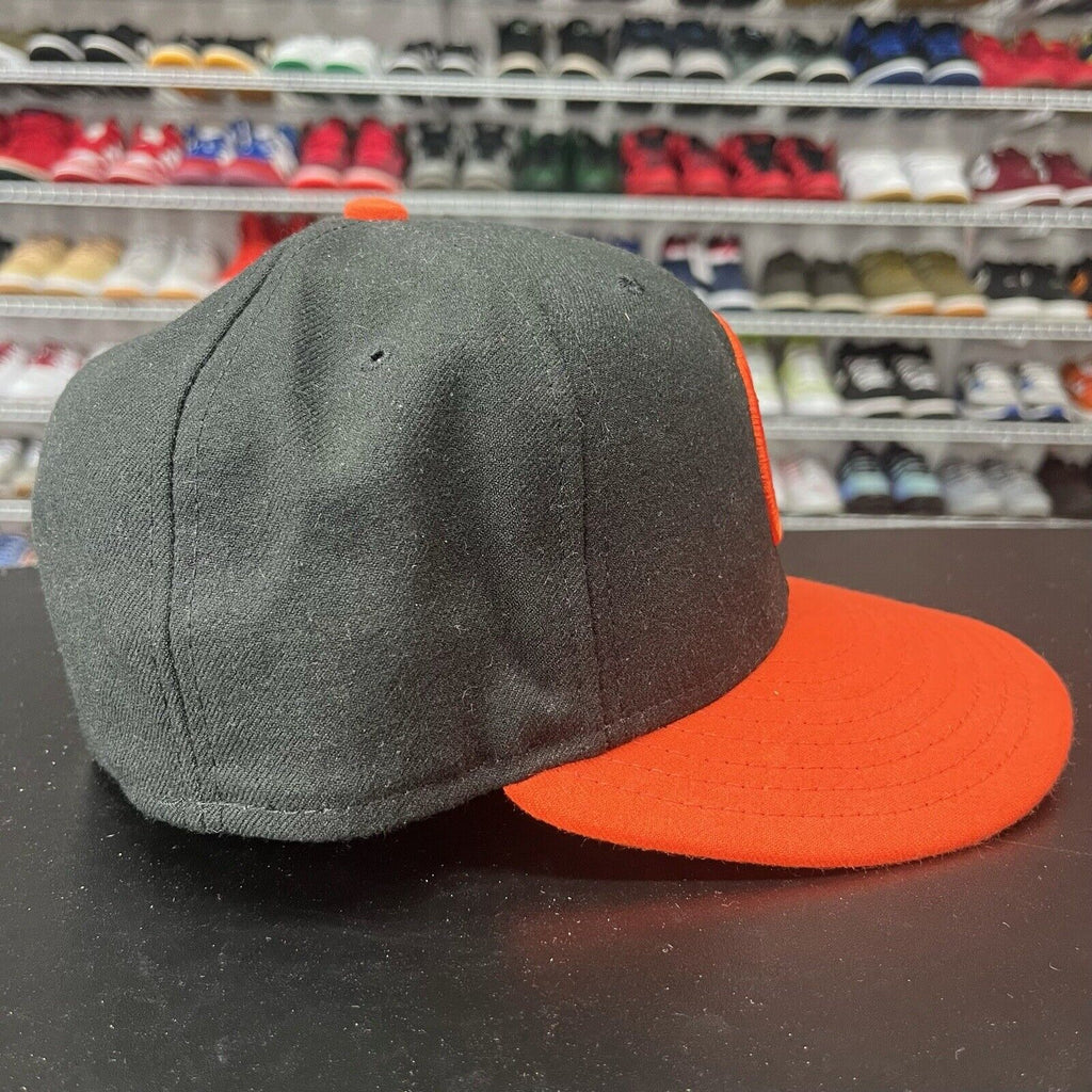 New Era 59Fifty Cap MLB Baltimore Orioles Black On Field Fitted Hat Sz 7 1/4 - Hype Stew Sneakers Detroit