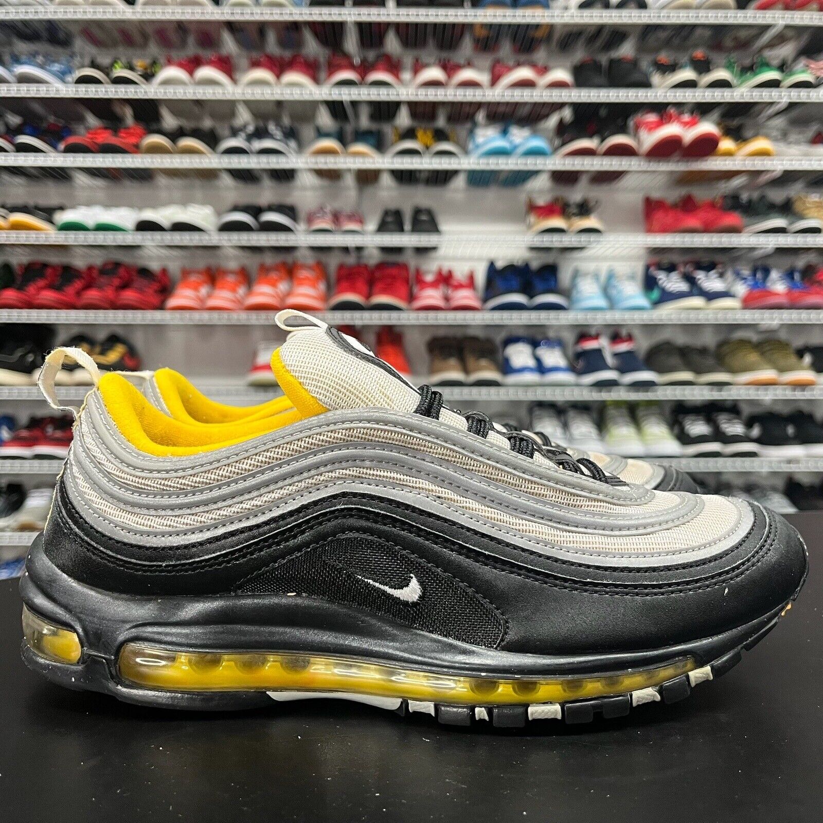 Nike Men's Air Max 97 Steelers Sneaker Shoes Gray Black 921826-008