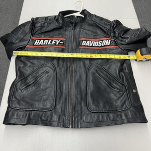 Harley Davidson leather jacket Men's Passing Link Biker Motorcycle Size XL - Hype Stew Sneakers Detroit