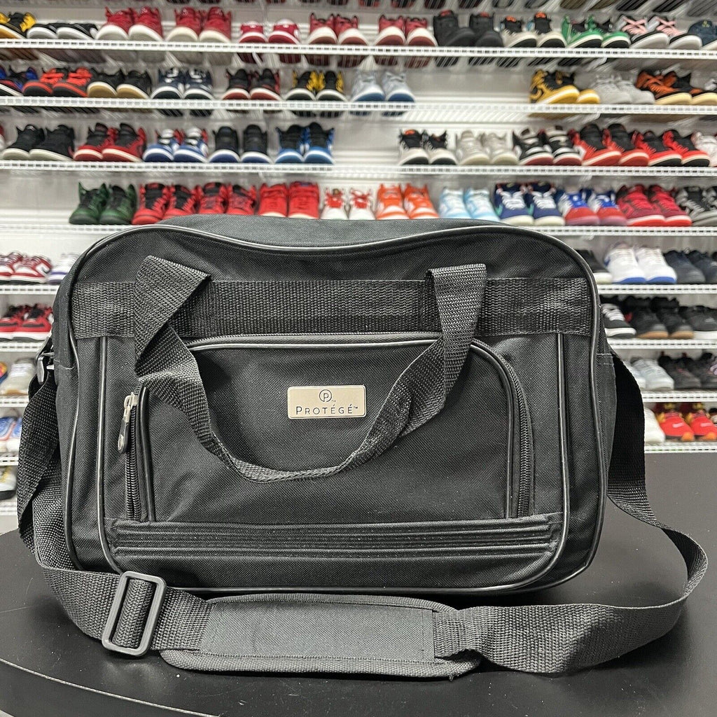 Black Prot??g?? Laptop Duffel Bag Double Handle And Shoulder Strap - Hype Stew Sneakers Detroit