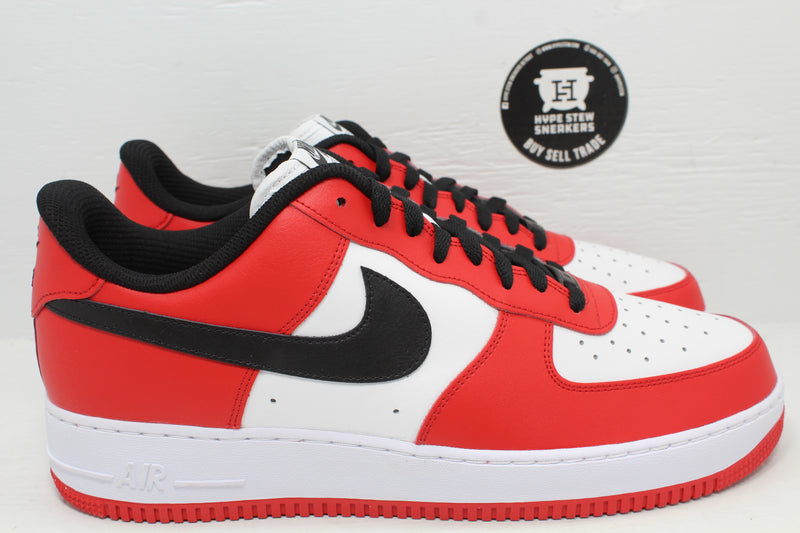 NIKE AIR FORCE 1 HIGH BY YOU ID CHICAGO JORDAN INSPO RED WHITE BLACK SZ  11.5 -6