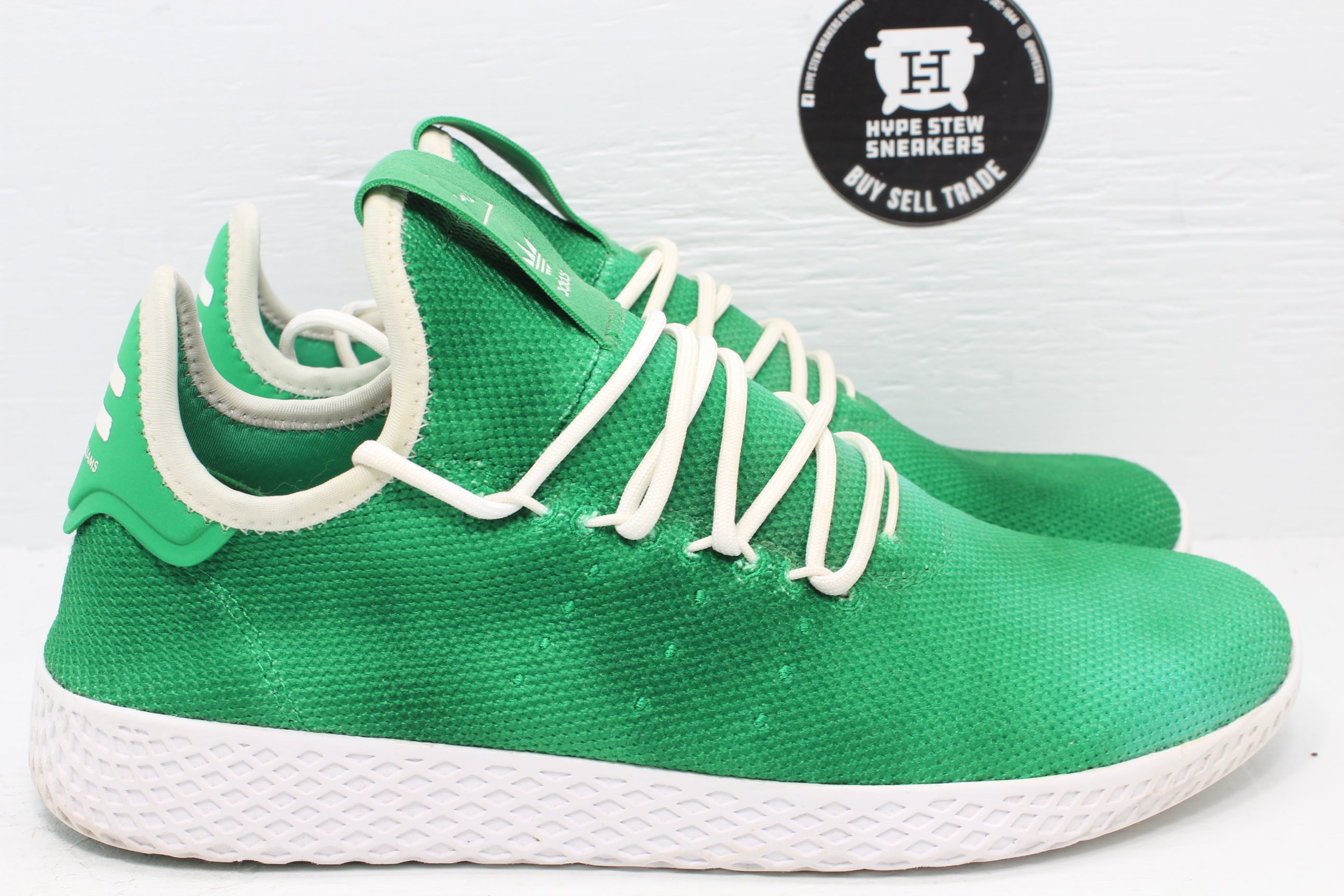 adidas originals pharrell williams tennis hu trainers in green