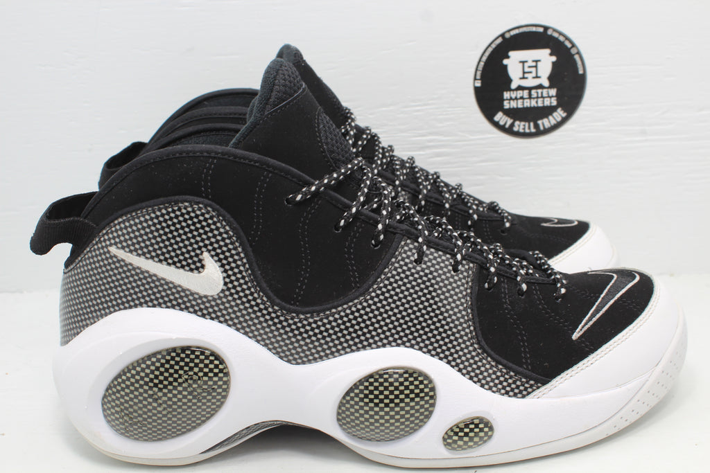 Nike Air Zoom Flight 95 Black Metallic Silver - Hype Stew Sneakers Detroit