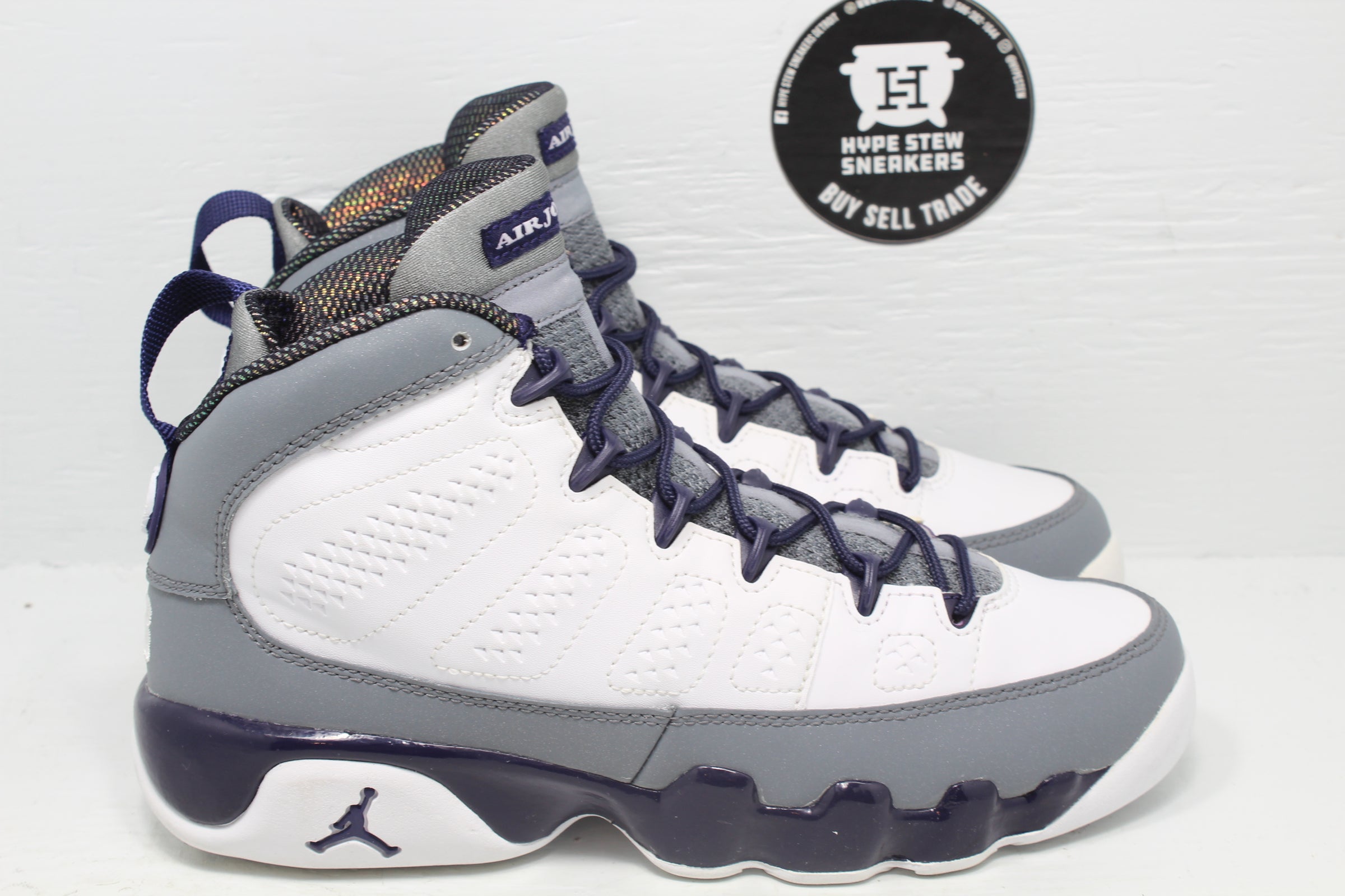 Nike Air Jordan 9 White Purple GS | Hype Sneakers Detroit
