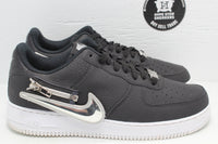 Nike Air Force 1 Low Zip Swoosh Black - Hype Stew Sneakers Detroit