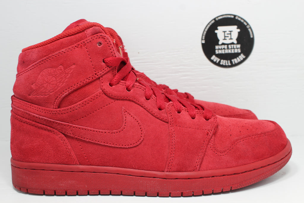 Nike Air Jordan 1 High Red Suede - Hype Stew Sneakers Detroit