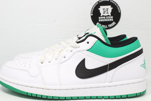 Nike Air Jordan 1 Low White Lucky Green Black - Hype Stew Sneakers Detroit