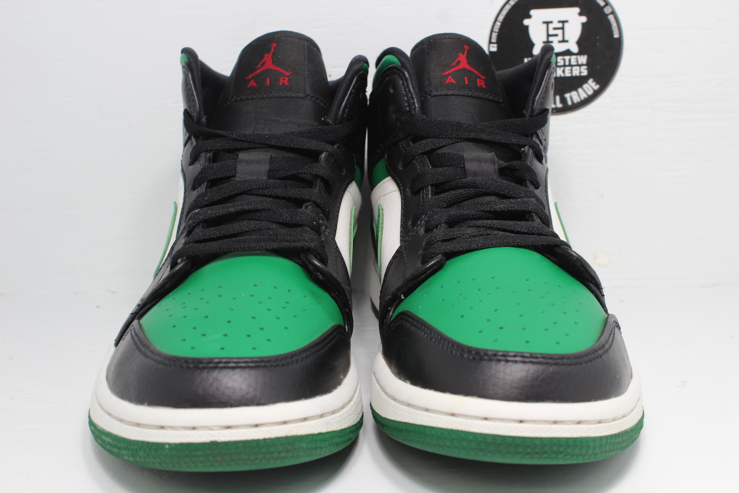 Nike Air Jordan 1 Mid Green Toe | Sneakers Detroit