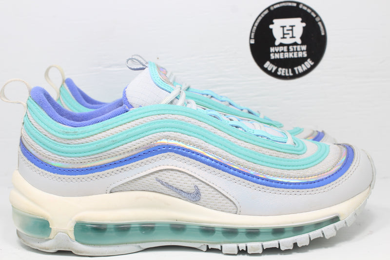 Nike air max 97 premium w green spruce aura  and  white Clearance