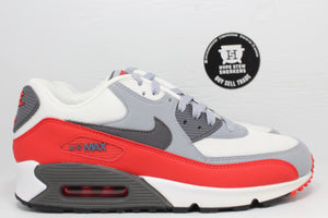 Nike Air Max 90 Wolf Grey Dark Grey Chilling Red - Hype Stew Sneakers Detroit