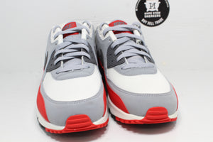 Nike Air Max 90 Wolf Grey Dark Grey Chilling Red - Hype Stew Sneakers Detroit