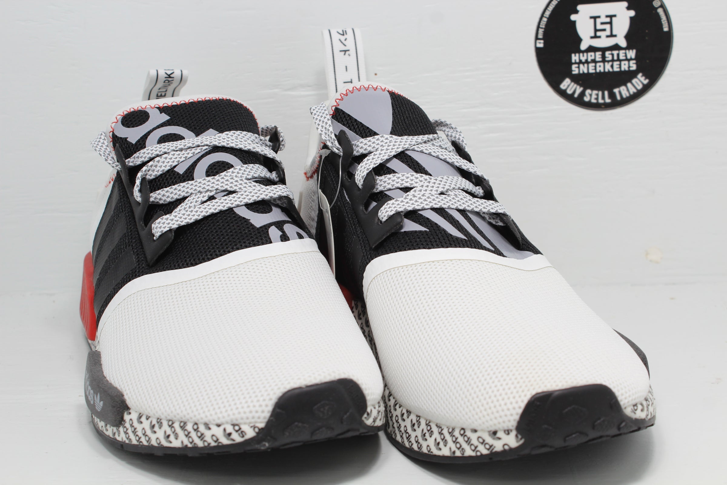 Adidas NMD R1 Boost Print White Black Red Adidas NMD R1 Boost Print White Black Red