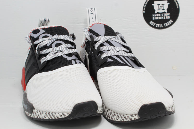 Adidas NMD R1 Boost Print White Black Red Adidas NMD R1 Boost Print White Black Red