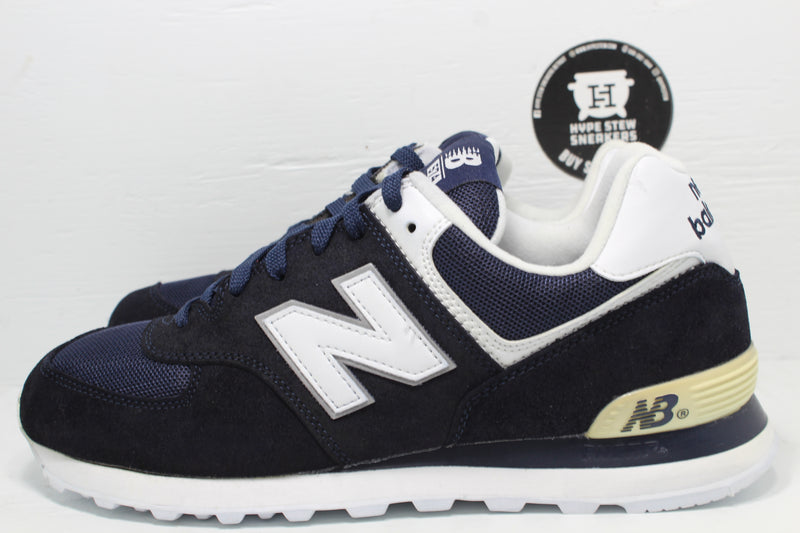 New Balance 574 Encap Navy Blue White - Hype Stew Sneakers Detroit