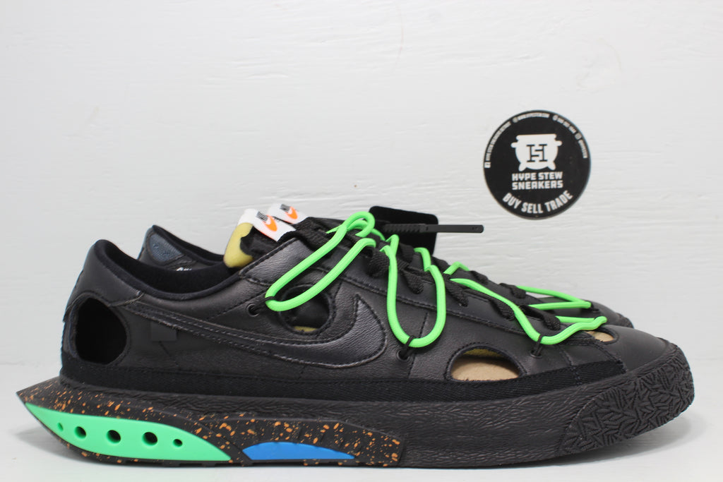 Nike Blazer Low Off-White Black Electro Green - Hype Stew Sneakers Detroit