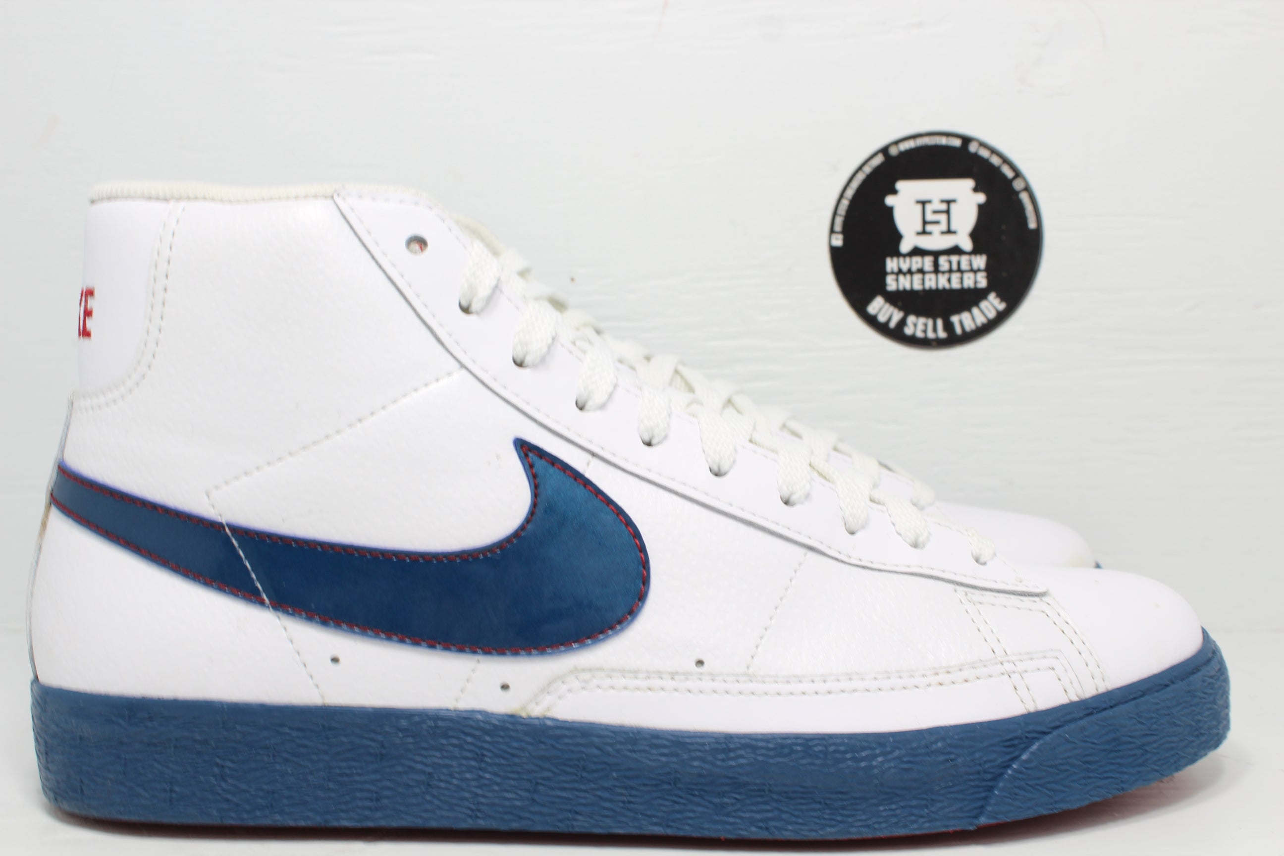 Nike Blazer High Blue Force Hype Stew Sneakers Detroit