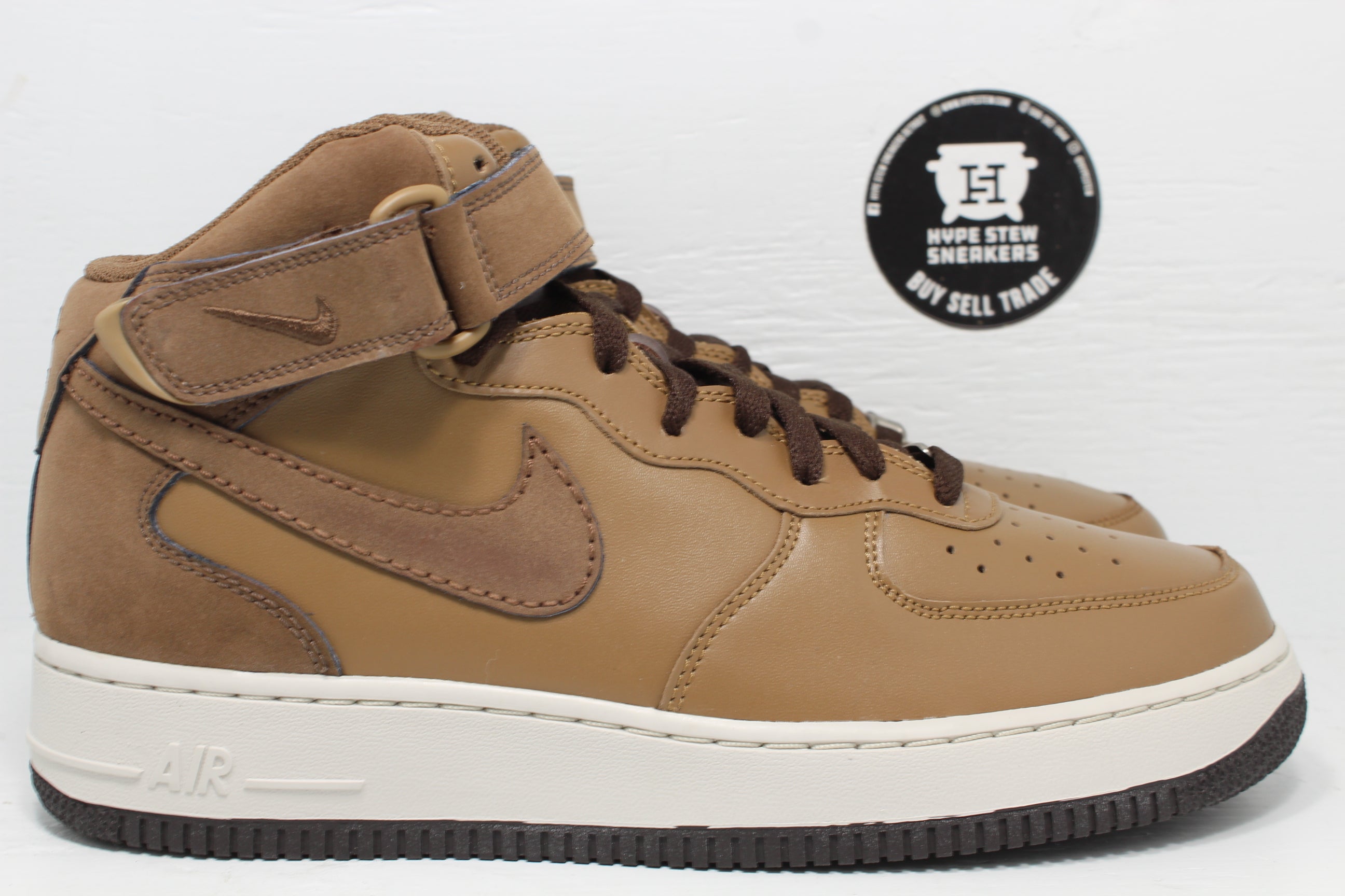 nikelab air force 1 mid tan