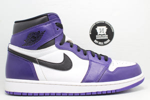 Nike Air Jordan 1 Court Purple White - Hype Stew Sneakers Detroit