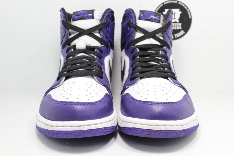 Nike Air Jordan 1 Court Purple White - Hype Stew Sneakers Detroit