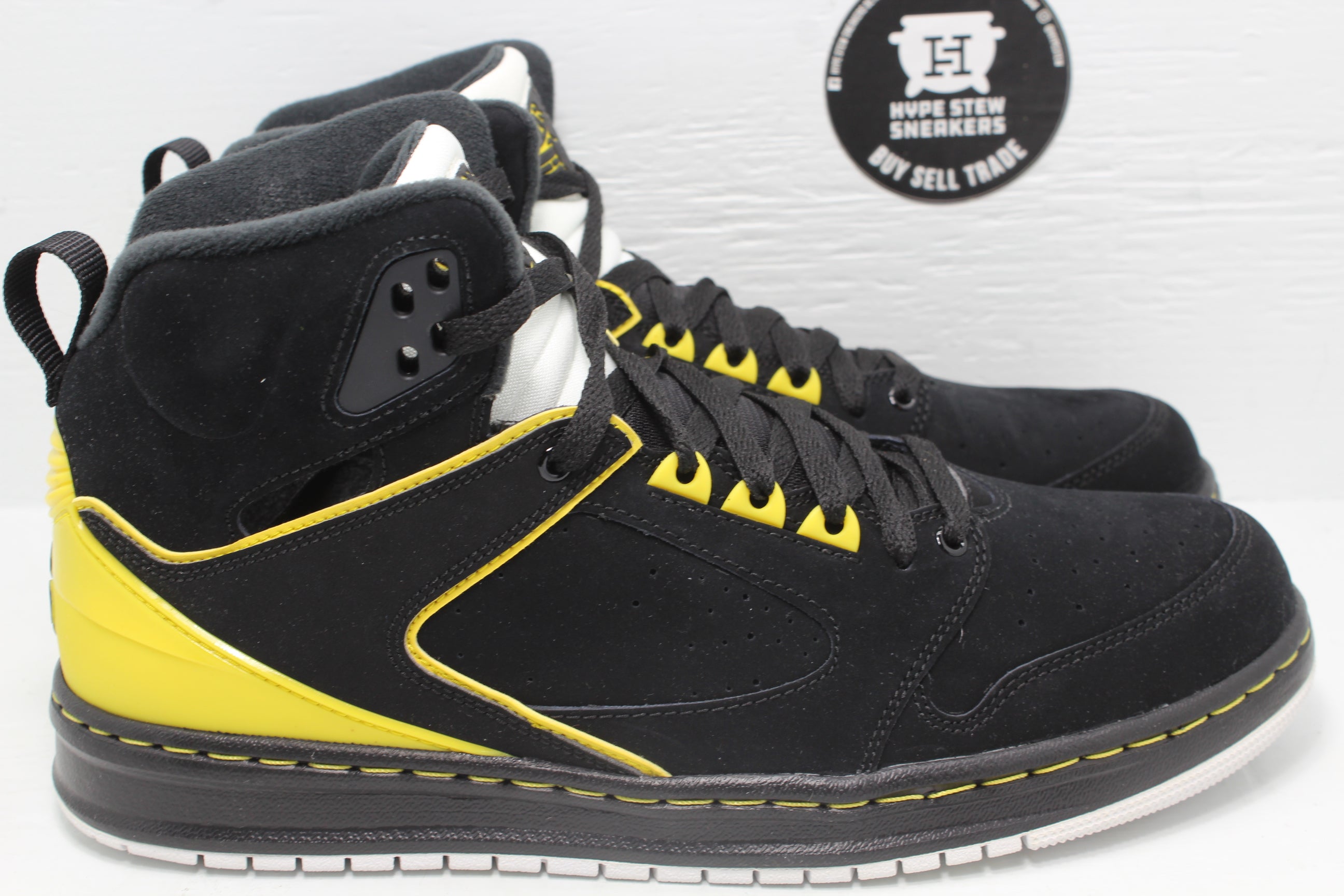 yellow high top jordans