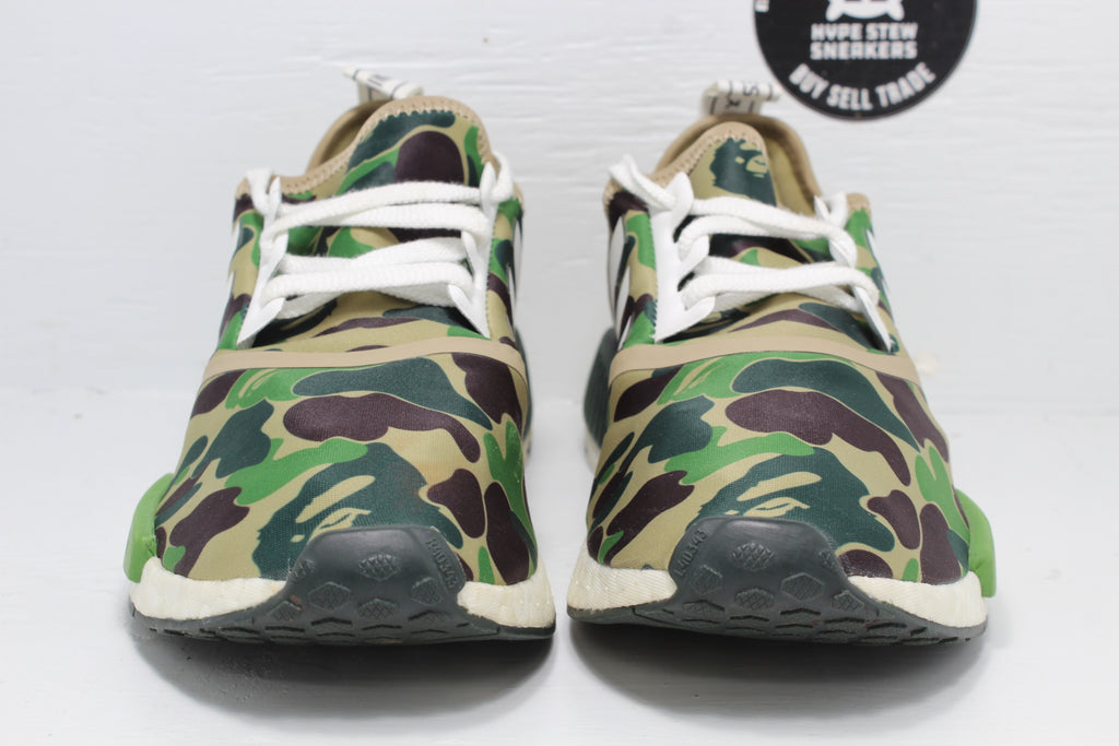 adidas NMD R1 Bape Olive Camo - Hype Stew Sneakers Detroit