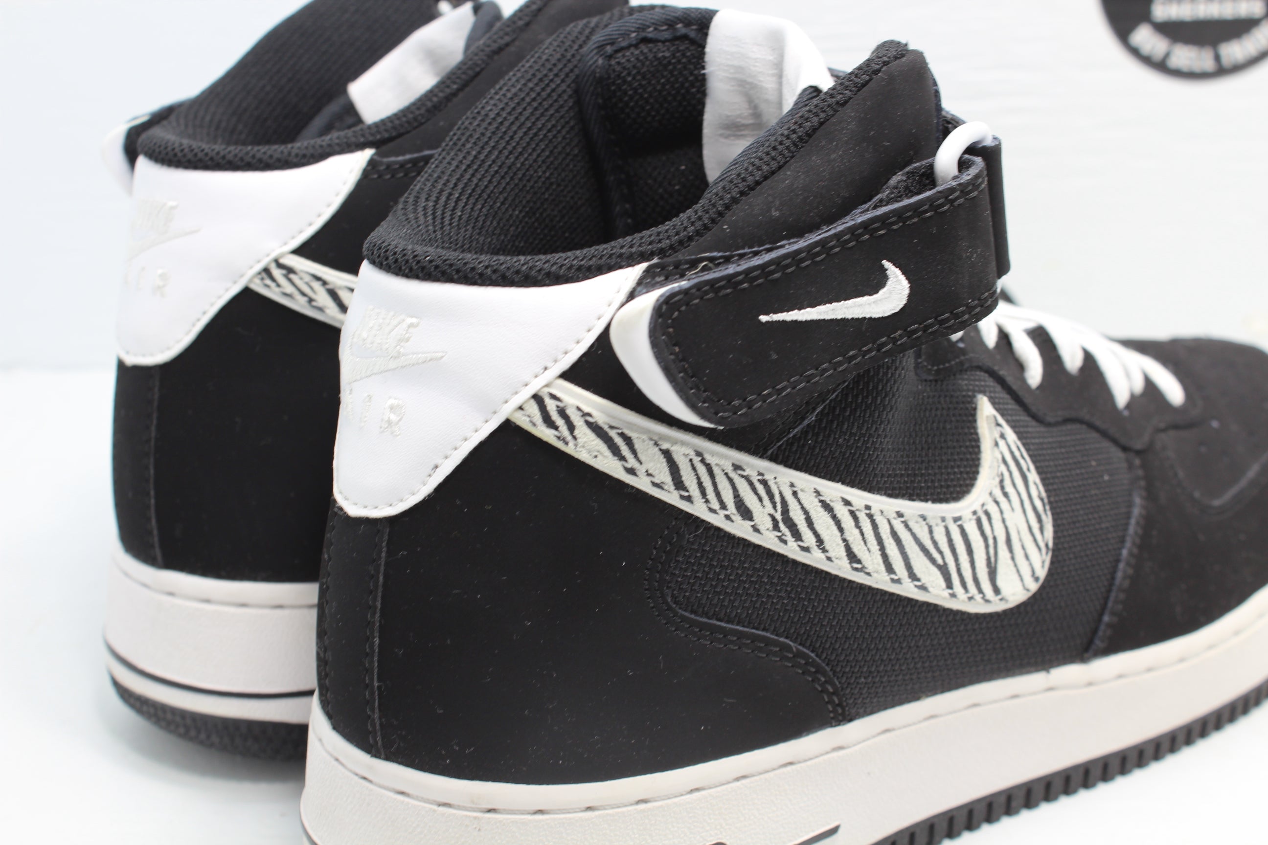 Nike Air Force 1 Mid '07 Zebra Pack (Black) | Hype Stew