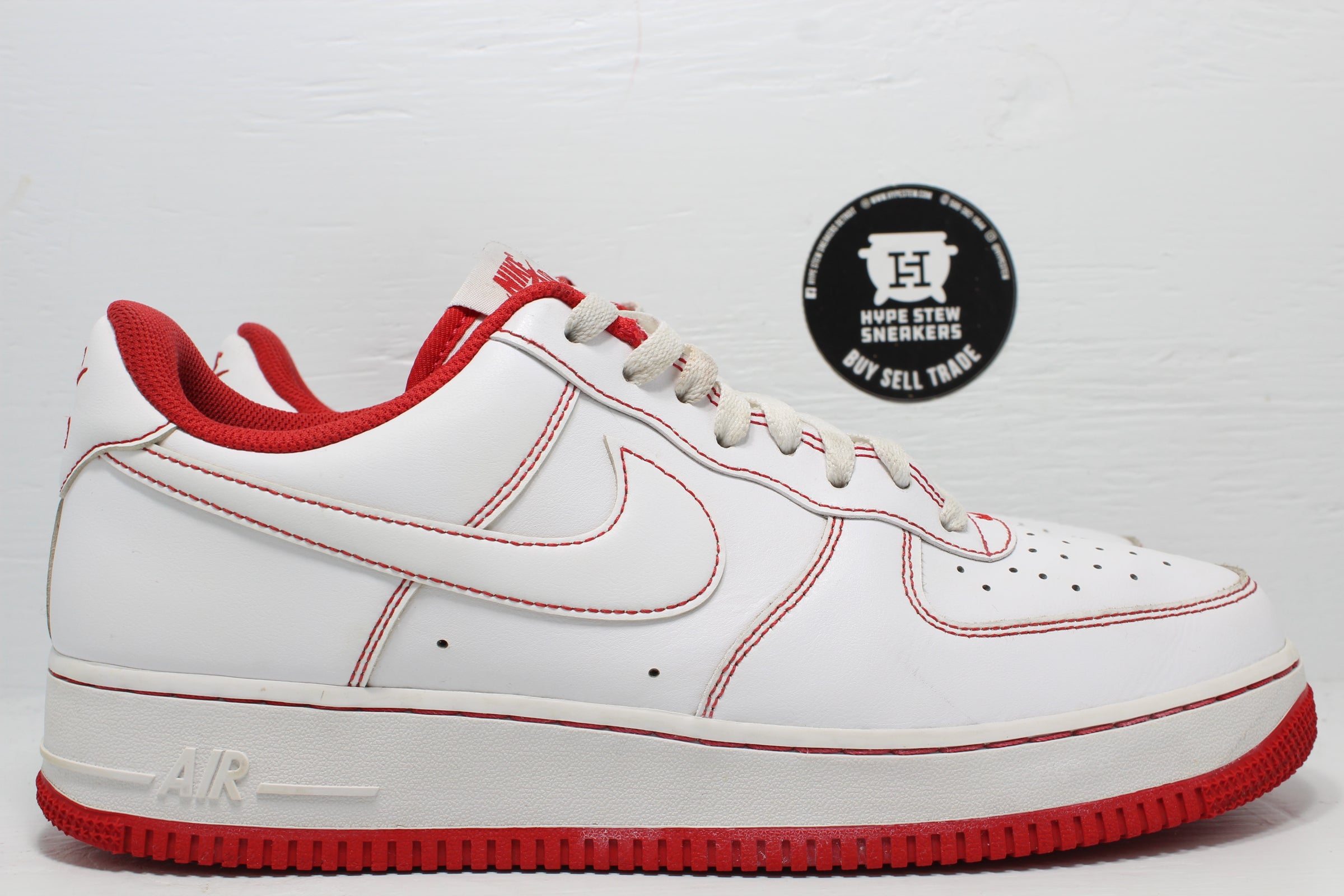 suelo Procesando Santuario Nike Air Force 1 Low '07 White University Red | Hype Stew Sneakers Detroit