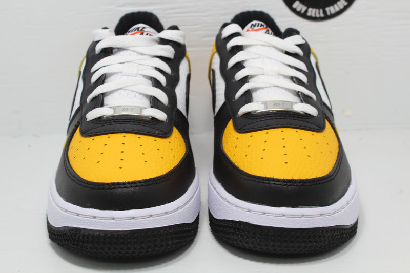 Nike Air Force 1 Low Black Gold Jersey Mesh (GS) - Hype Stew Sneakers Detroit